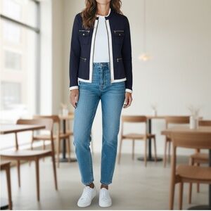 Boston proper jacket size S navy blue